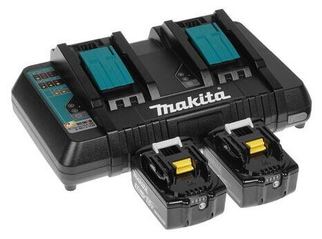 Зарядное устройство MAKITA набор  18В  5Ah (АКБ BL1850Bx2шт., ЗУ DC18RD, картон) (191L75-3), шт