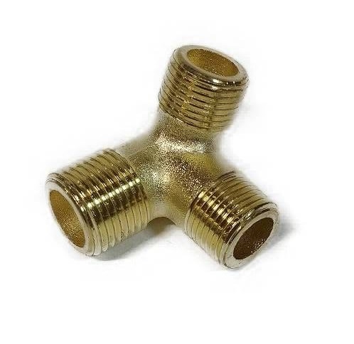 Фитинг-тройник UNITED PARTS для компрессора угловой, резьба внешняя  3/8"×3/8"×1/2", шт