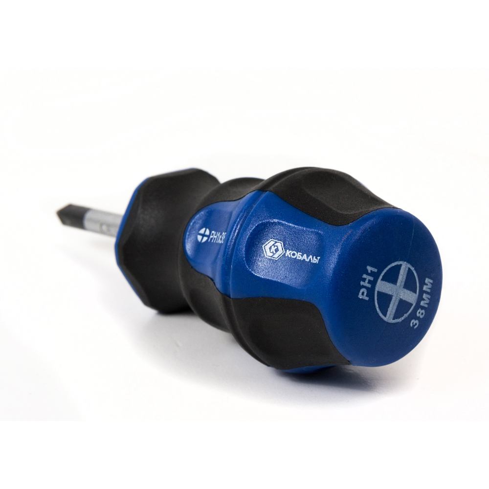 Отвёртка КОБАЛЬТ Ultra Grip PH-1 х 38 ммCR-V, двухкомпонентная рукоятка (1 шт.) подвес