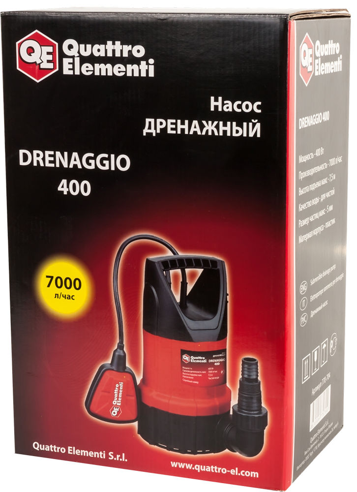 Дренажный насос QUATTRO ELEMENTI Drenaggio  400