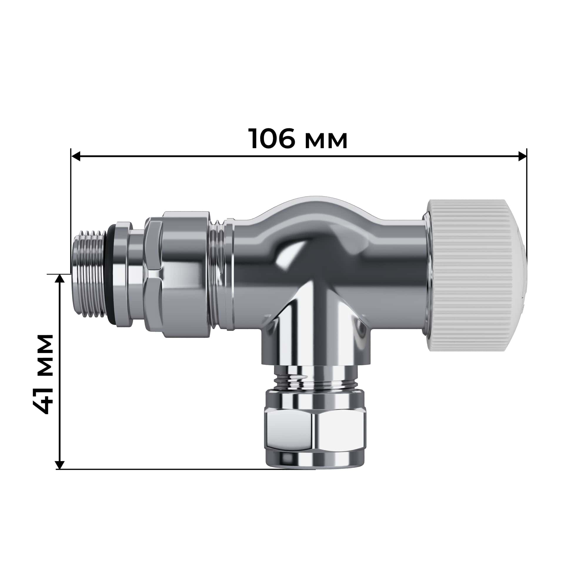 Набор термостатический осевой Royal Thermo Design Pro 15мм М30х1,5 (Хром)