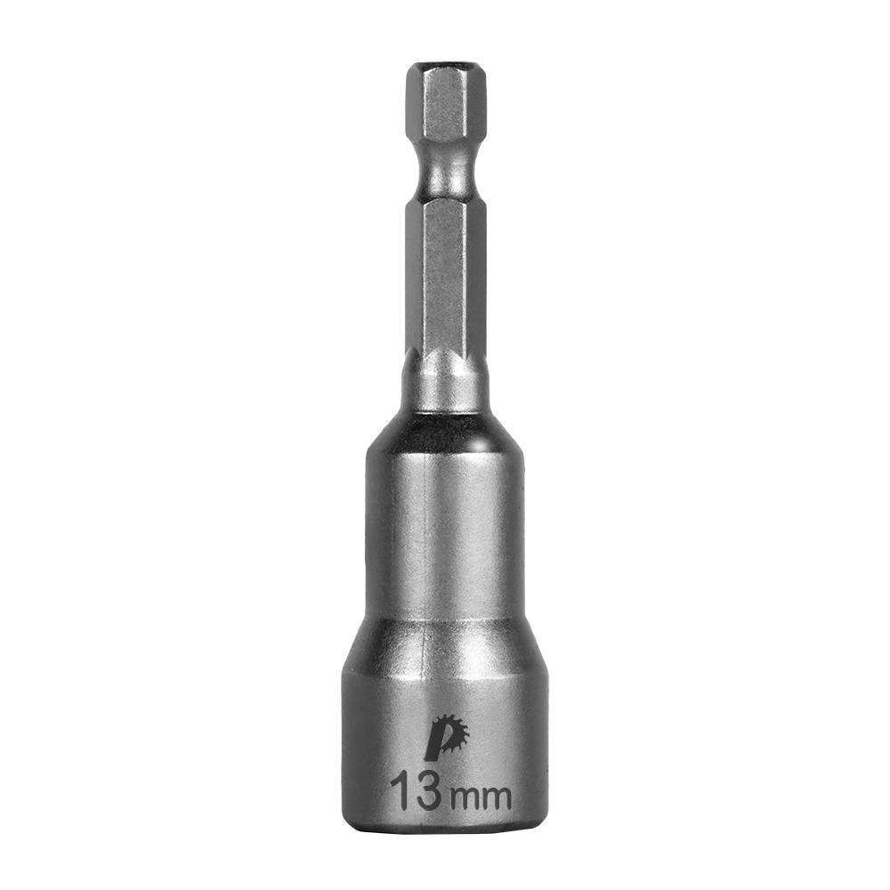 Головка торцевая ПРАКТИКА "Профи" магнитная 13 х 65 мм с хвостовиком HEX 1/4" (1шт), блистер