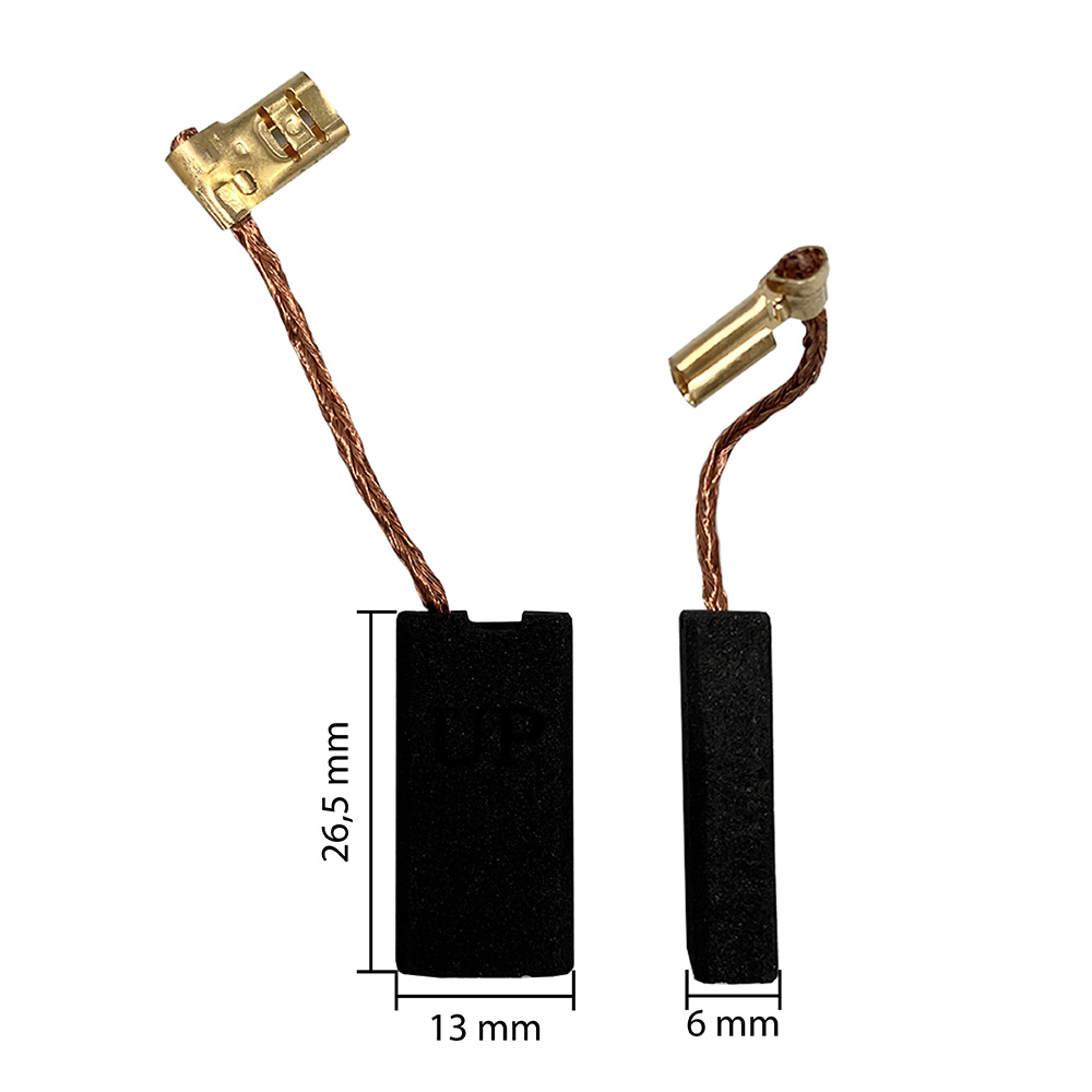 Щетка графитовая UNITED PARTS для MAKITA СВ-175 (аналог 195844-2)  6х13х26,5мм, пар