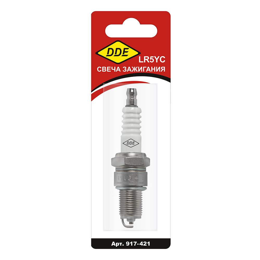 Свеча зажигания DDE - LR5YC (Champion RN9YC, Bosch WR7DC, NGK BPR6ES, TORCH F7RTC/F6RTC) GG950,  DPG1201i, шт