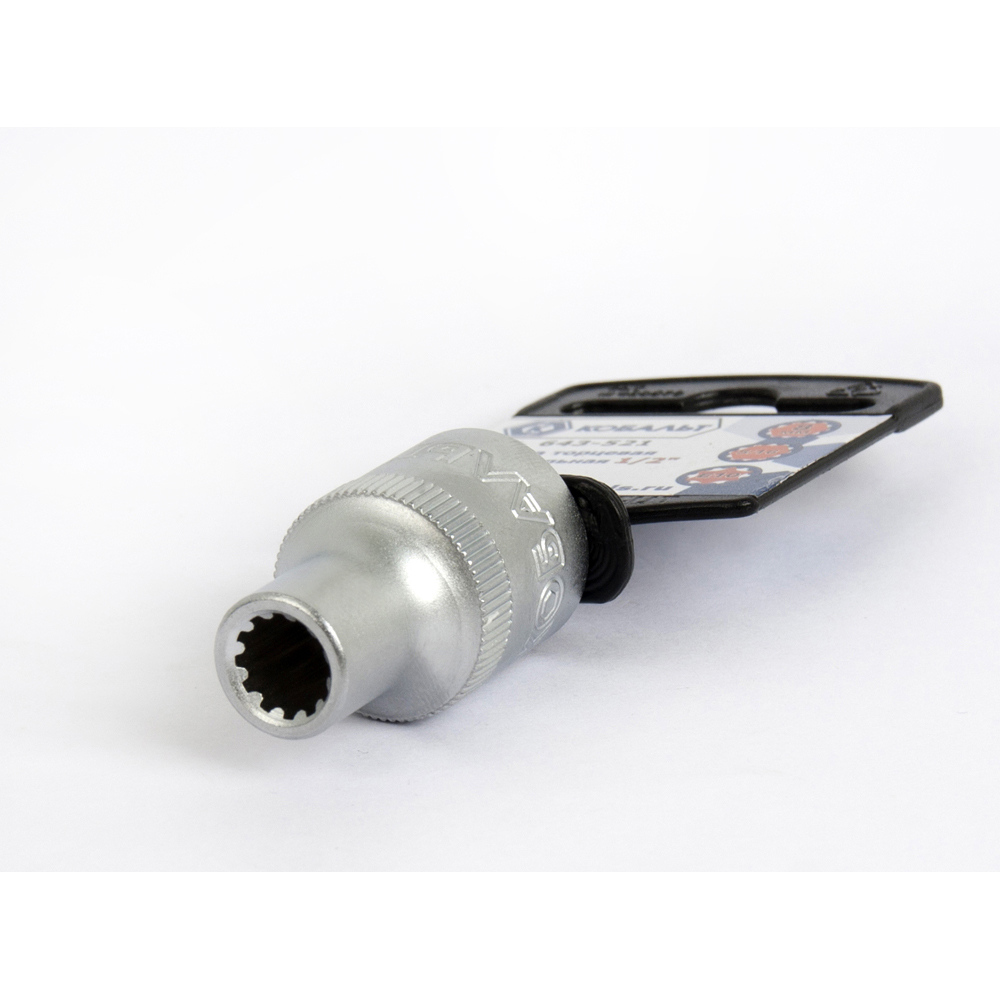 Головка торцевая универсальная КОБАЛЬТ 1/2", 8 мм, SPLINE Cr-V(1 шт.) подвес
