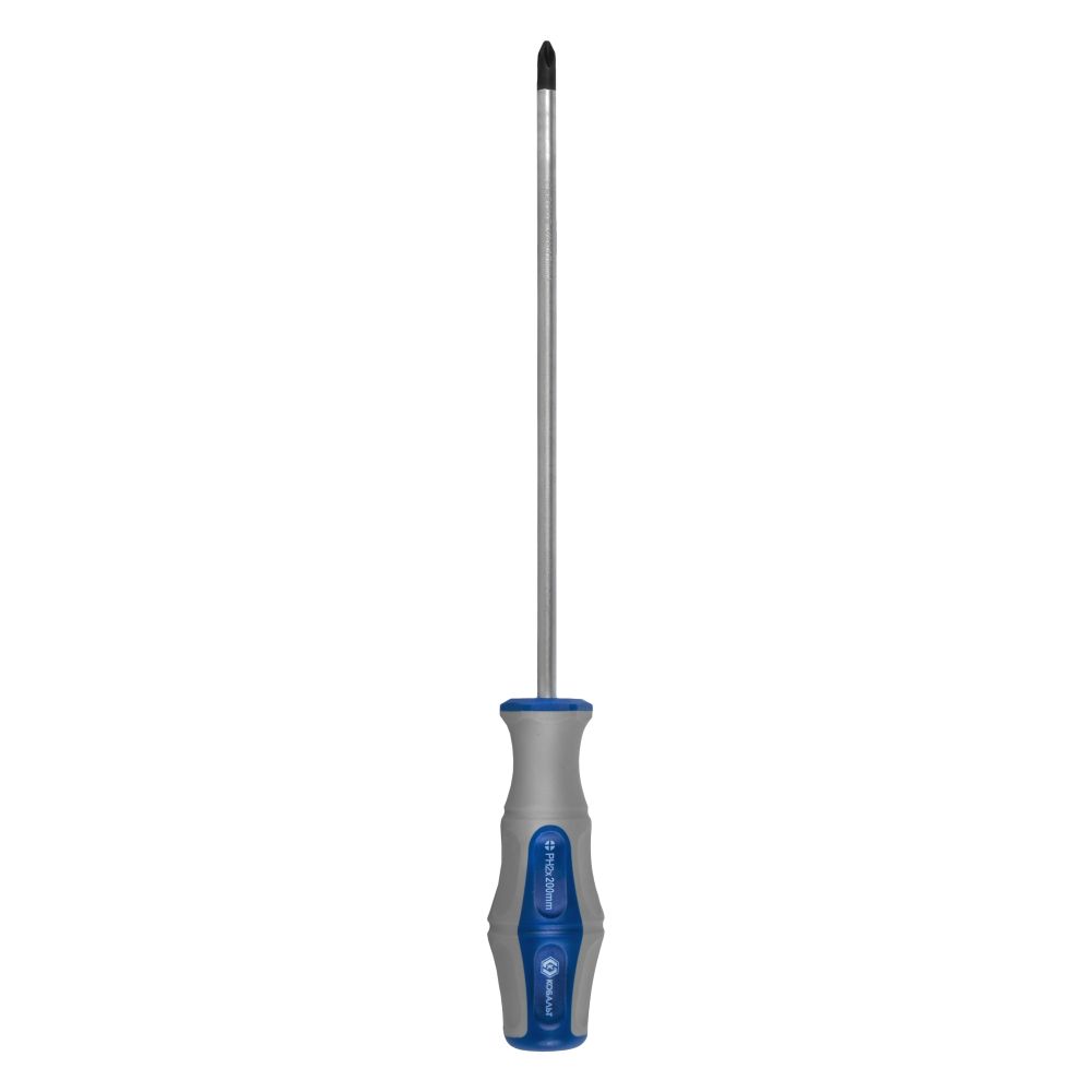 Отвертка Ultra Grip КОБАЛЬТ PH-2 х 200 мм, CR-V, двухкомпонентная рукоятка, подвес (920-384), шт